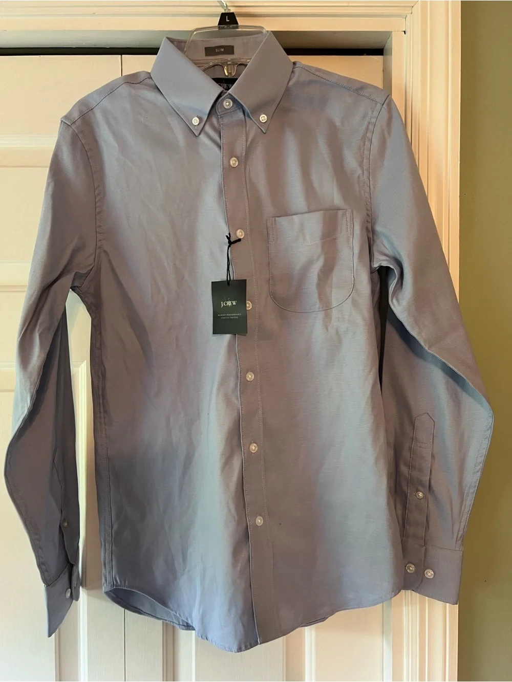 J Crew Blue Bowery Performance Stretch Oxford Buttondown Shirt NWT S #2624